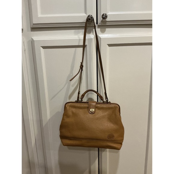 Liz Claiborne Leather Doctor Bag Satchel Top Handle Crossbody Authentic Vintage - Picture 2 of 16